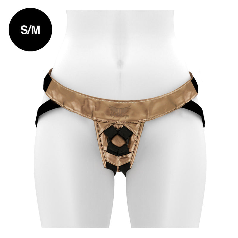 Arnés Universal Ajustable Bronce Talla S/M - Mythology - Arneses con pene o dildo Strap-On (2)