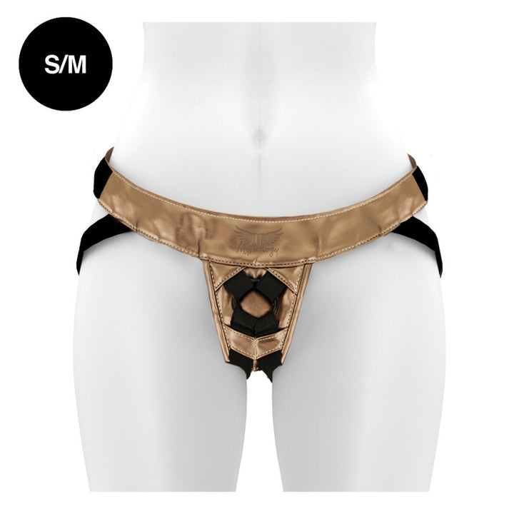 Arnés Universal Ajustable Bronce Talla S/M - Mythology - Arneses con pene o dildo Strap-On (2)