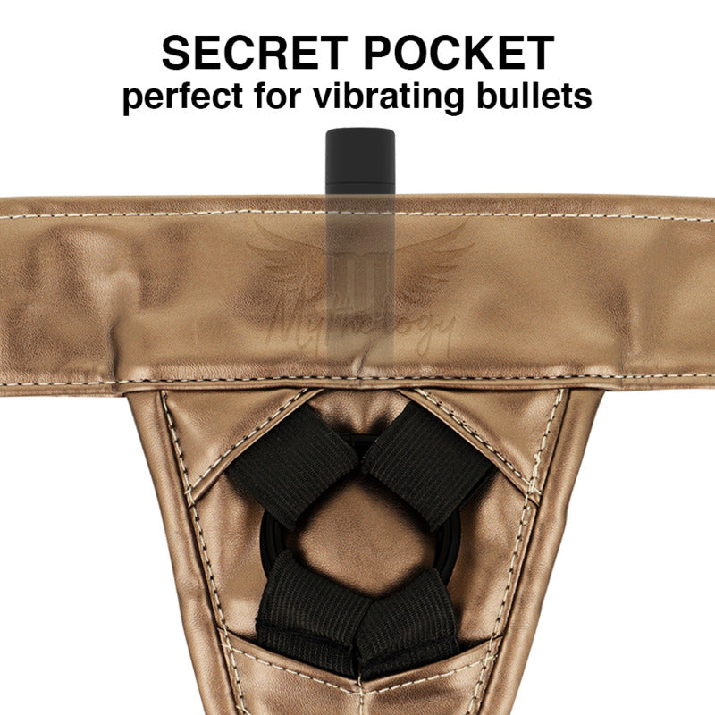 Arnés Universal Ajustable Bronce Talla S/M - Mythology - Arneses con pene o dildo Strap-On (5)