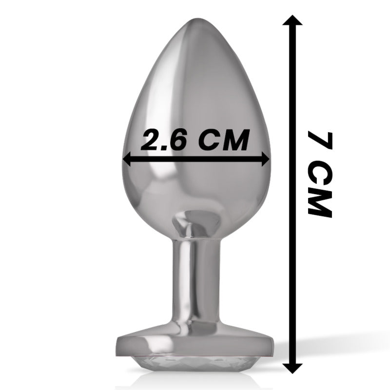 Plug metálico con brillo plata S 2