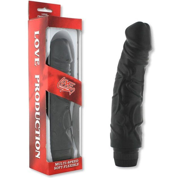 Vibrador negro 22 cm