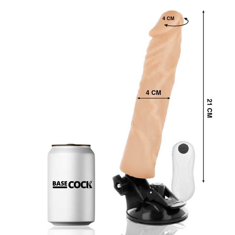 Tom realistico 21 cm Carne Remoto - BaseCock - Vibradores (2)