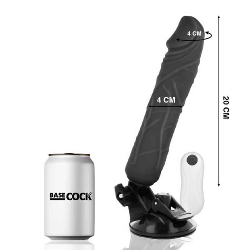 Tom realistico 20 cm Negro - BaseCock - Vibradores (2)