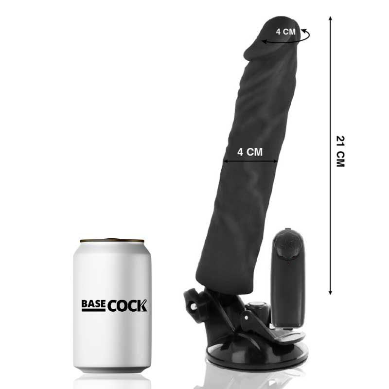 Vibrador control remoto negro 21 cm - BaseCock - Vibradores (2)