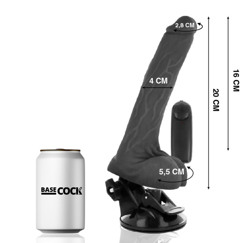 Vibrador control remoto negro 20 cm - BaseCock - Vibradores (2)