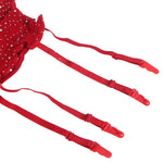 Bodystocking 952181 Rojo con brillantes Talla Única - Subblime - Lencería erotica (5)