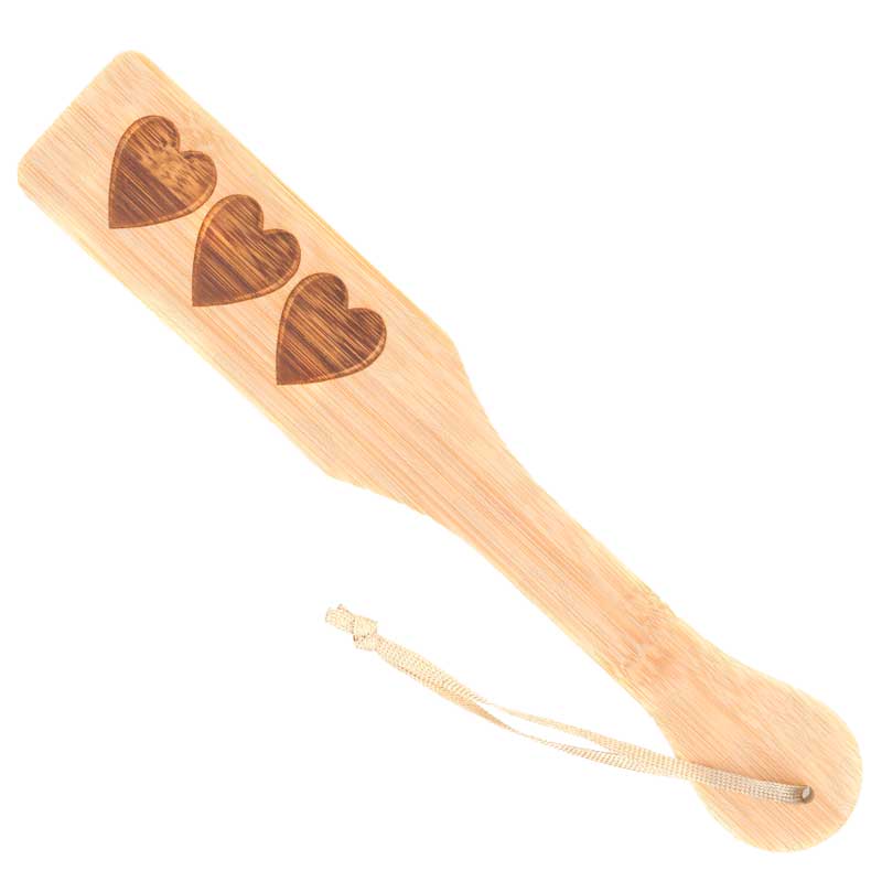 Pala BDSM de Bambú Corazón - Kink - Fustas y látigos (2)