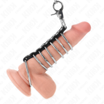7 Anillos Pene Metal con Cadena