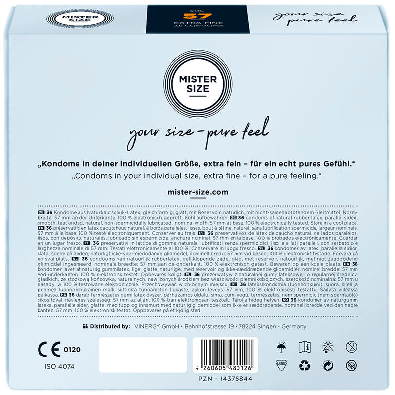 Mister Size Talla 57 Caja 36 uds - Mister Size - Comprar preservativos o condones (3)