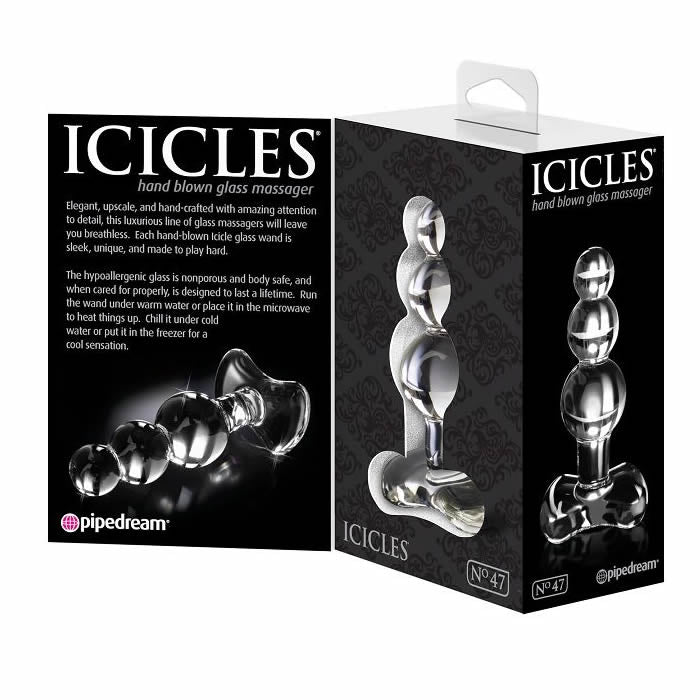 Icicles 47 masajeador de cristal - Pipedream - Plugs anales (3)