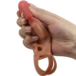 Funda extensora con vibración y strap 13.5 cm - PrettyLove - Fundas para el pene (6)