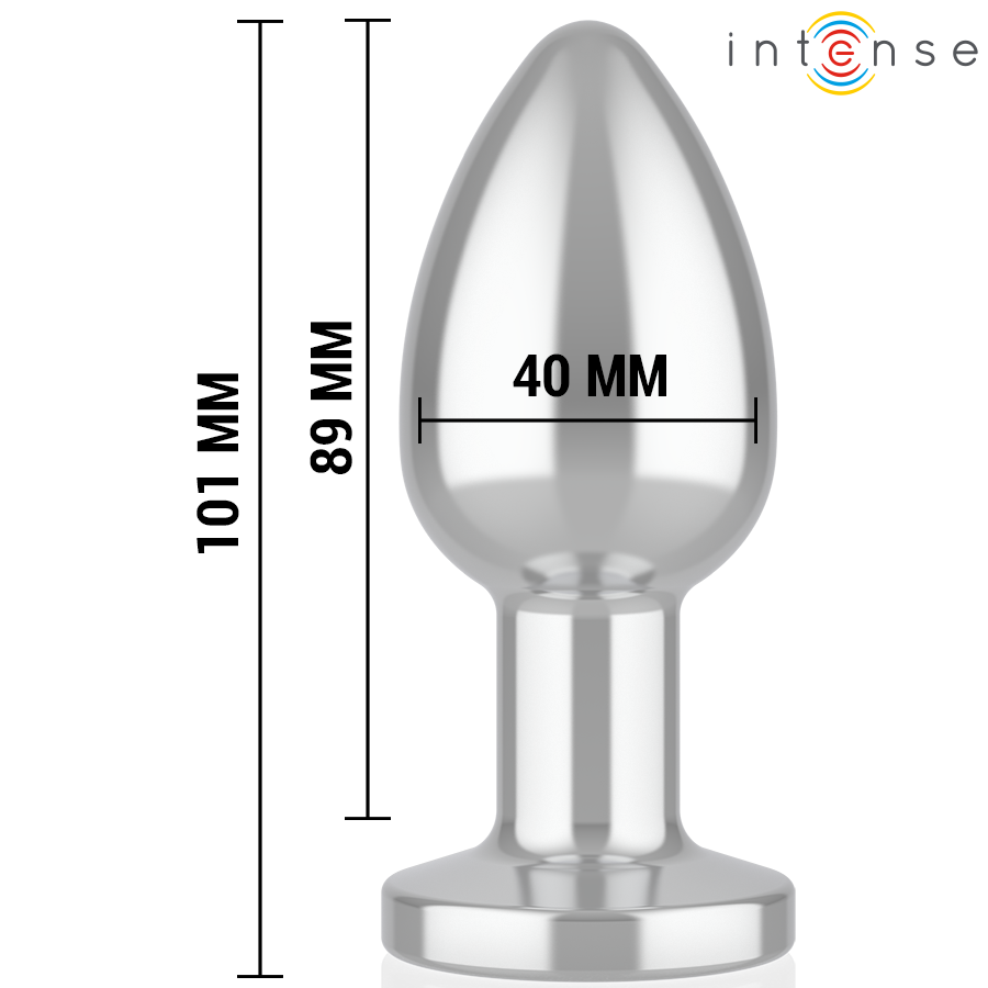 Plug Anal Metal con Vibración Talla L - Intense - Plugs anales (5)