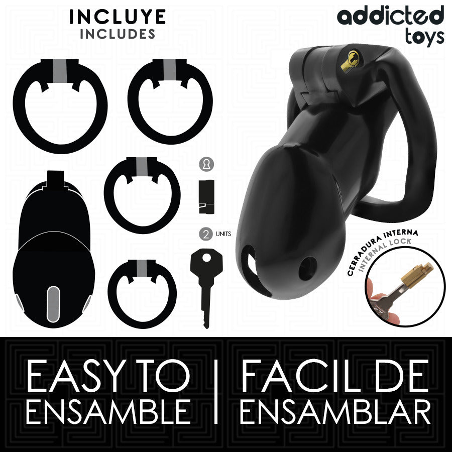 Jaula Para Pene Mindnight Cell Talla L - Addicted Toys - Kits para BDSM (5)
