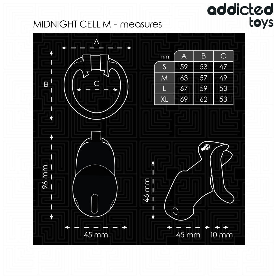 Midnight Cell M Jaula Pene - Addicted Toys - Kits para BDSM (5)