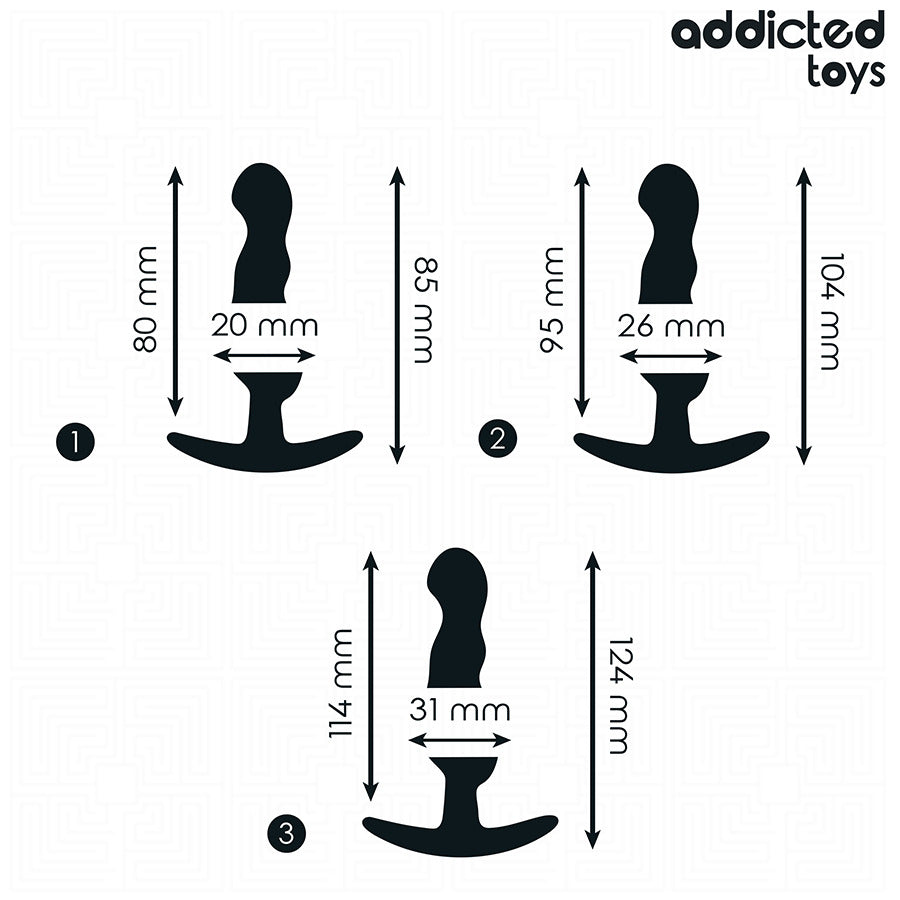 Set 3 plugs anales Model 1 - Addicted Toys - Plugs anales (3)