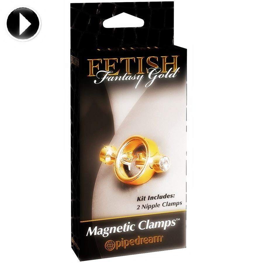 Gold pinzas magnéticas para pezones - Pipedream - Kits para BDSM (2)