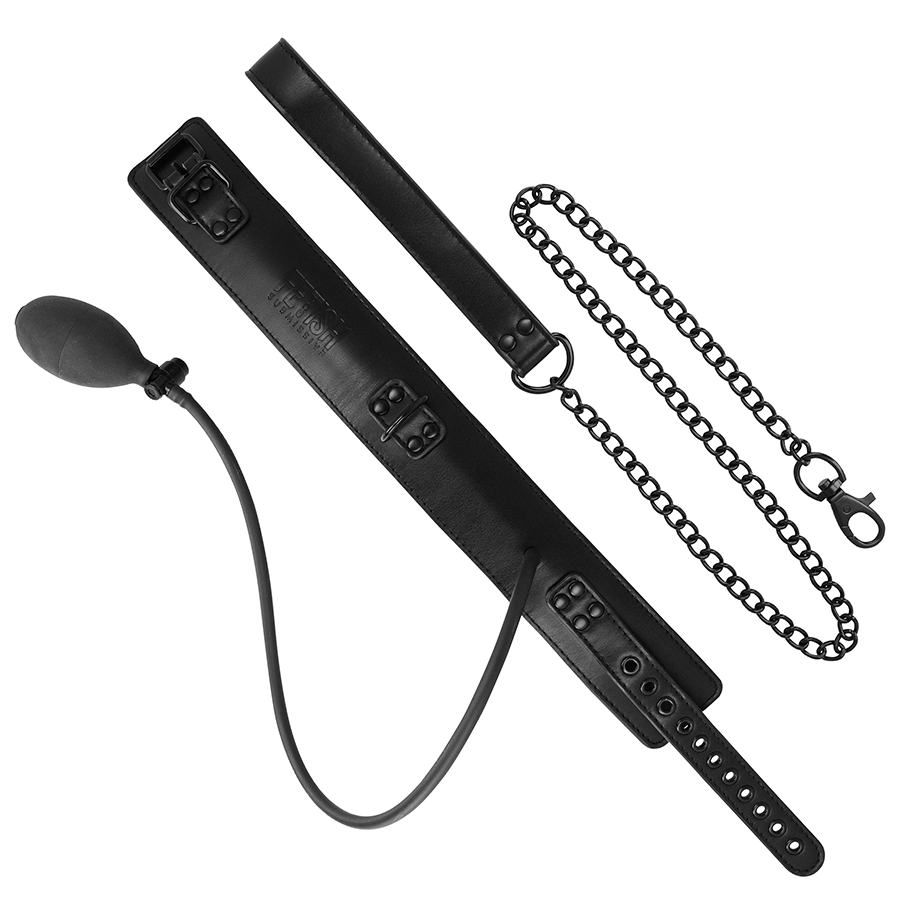 Collar Bondage Inflable con Tirador