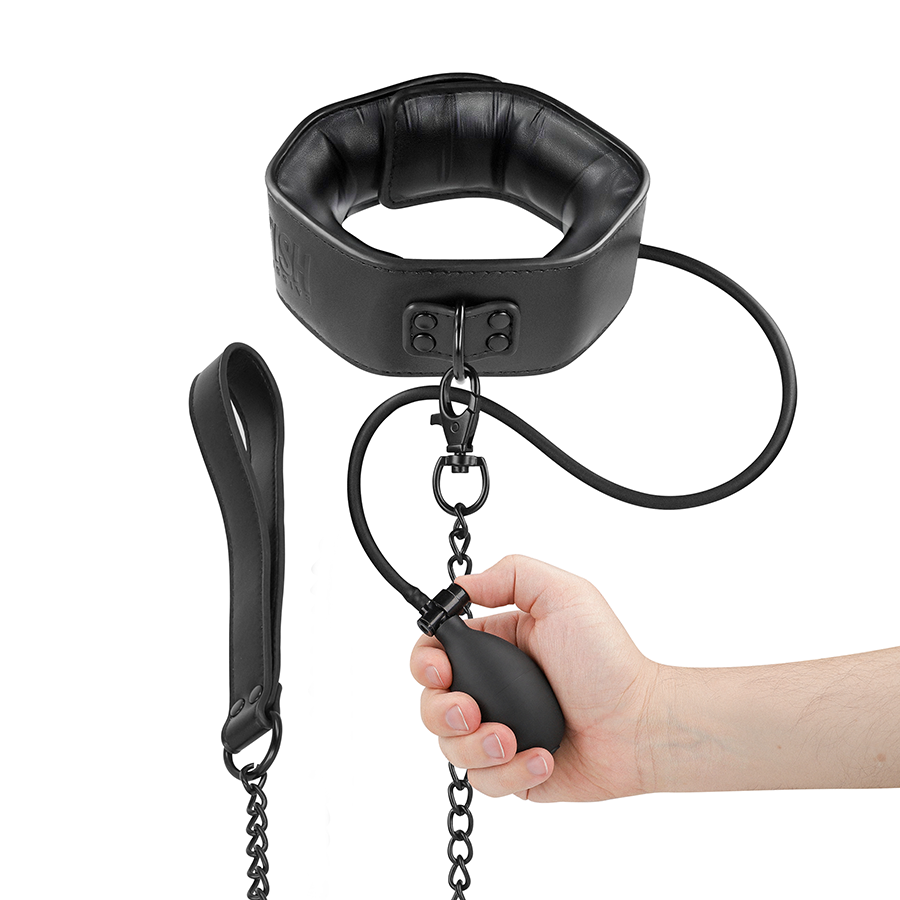 Collar Bondage Inflable con Tirador