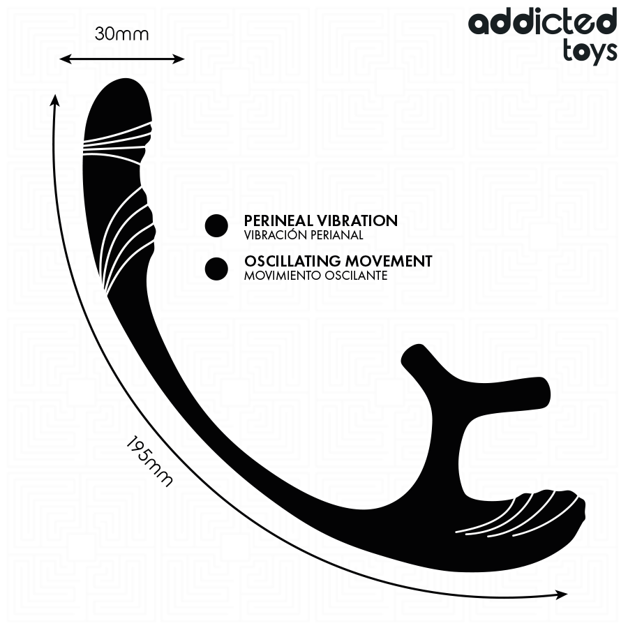 Anilla Doble con Plug Vibrador y Rotador