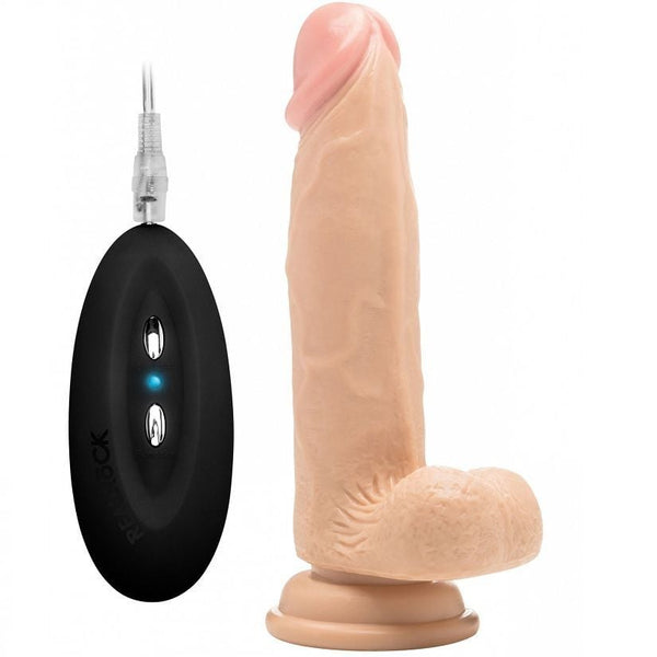 vibrador realistico con 15 cm insertables y 20 cm totales.