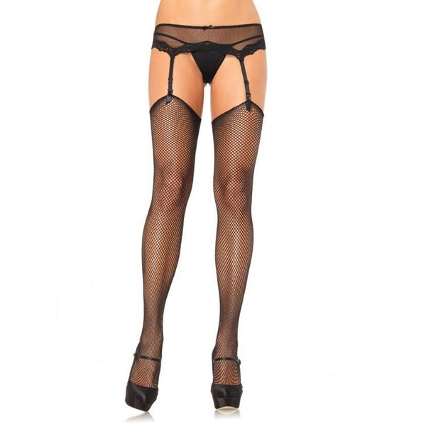 Medias de red silicona autoadherente superior - LegAvenue - Lencería erotica