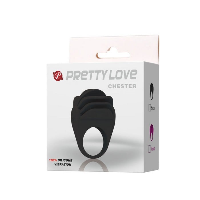 Chester anillo vibrador - PrettyLove - Anillo vibrador para el pene (con y sin vibración) (2)