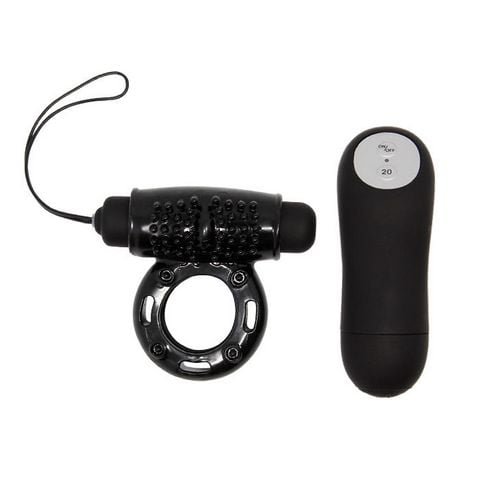 Baile Control Remote Black 20V Ring - Baile - Anillo vibrador para el pene (con y sin vibración)