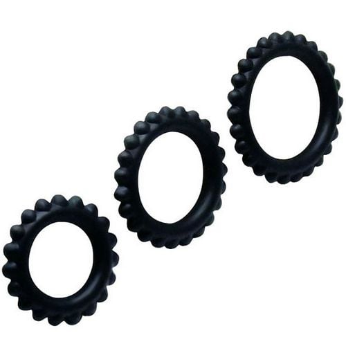 Set 3 anillas - Baile - Anillo vibrador para el pene (con y sin vibración) (5)
