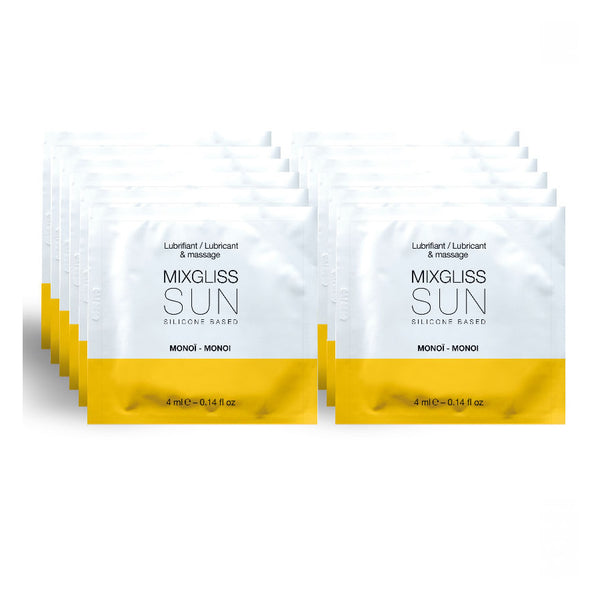 12 monodosis silicona aroma Monoi - Mixgliss - Lubricantes sexuales