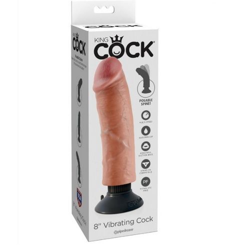 KC 8 - 20cm | moldeable con ventosa - KingCock - Vibradores (3)