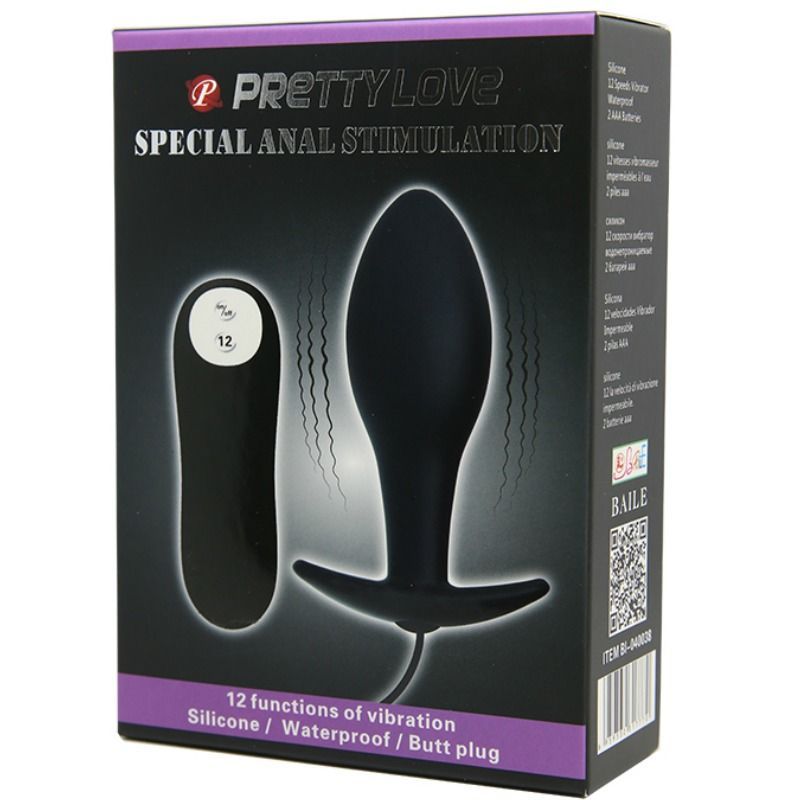 Plug anal silicona forma ancla y vibración - PrettyBottom - Plugs anales (2)