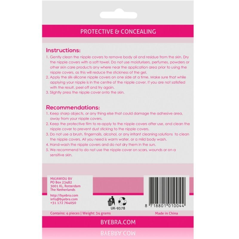 Cubrepezones de seda 1 par - Bye Bra - Accesorios para el Pecho (3)