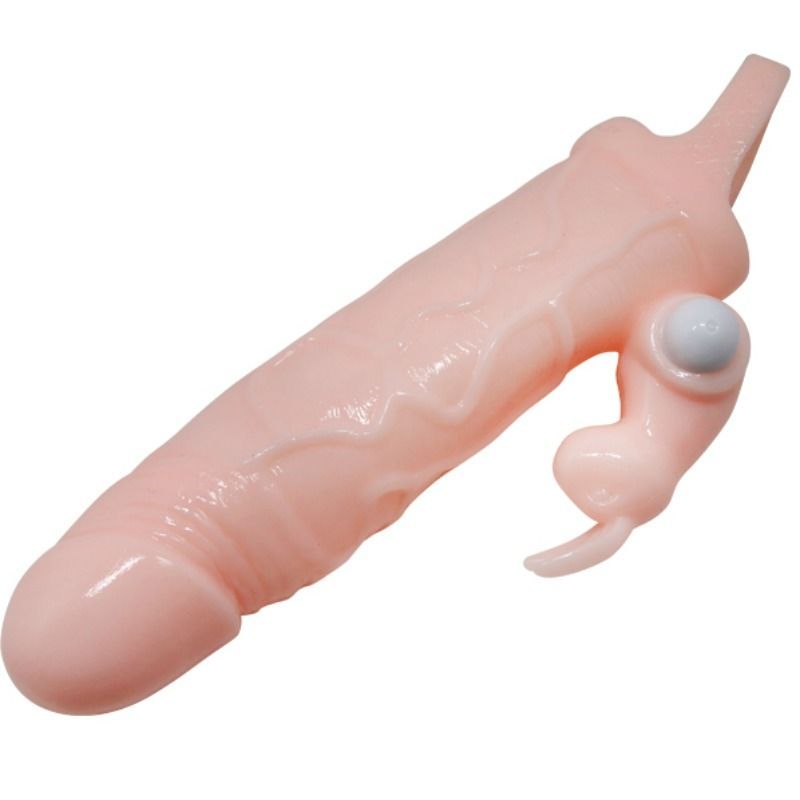 Funda pene con rabbit vibrador 16.5 cm - BaileforHim - Fundas para el pene (4)