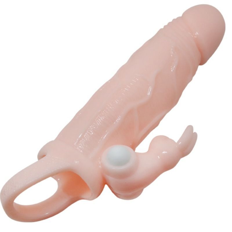 Funda pene con rabbit vibrador 16.5 cm - BaileforHim - Fundas para el pene (5)
