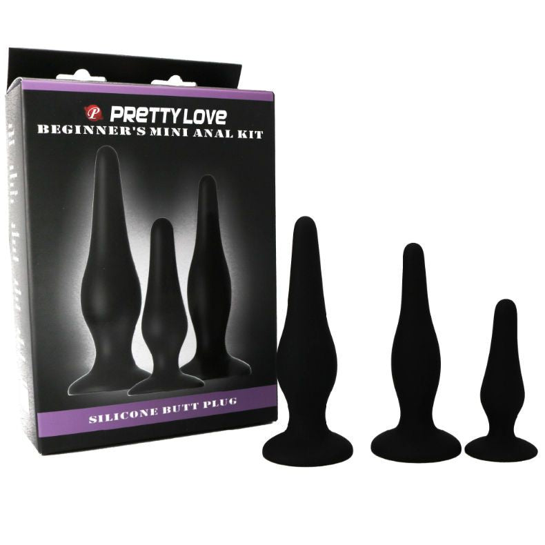 Kit iniciacion anal plugs silicona - PrettyBottom - Plugs anales (4)