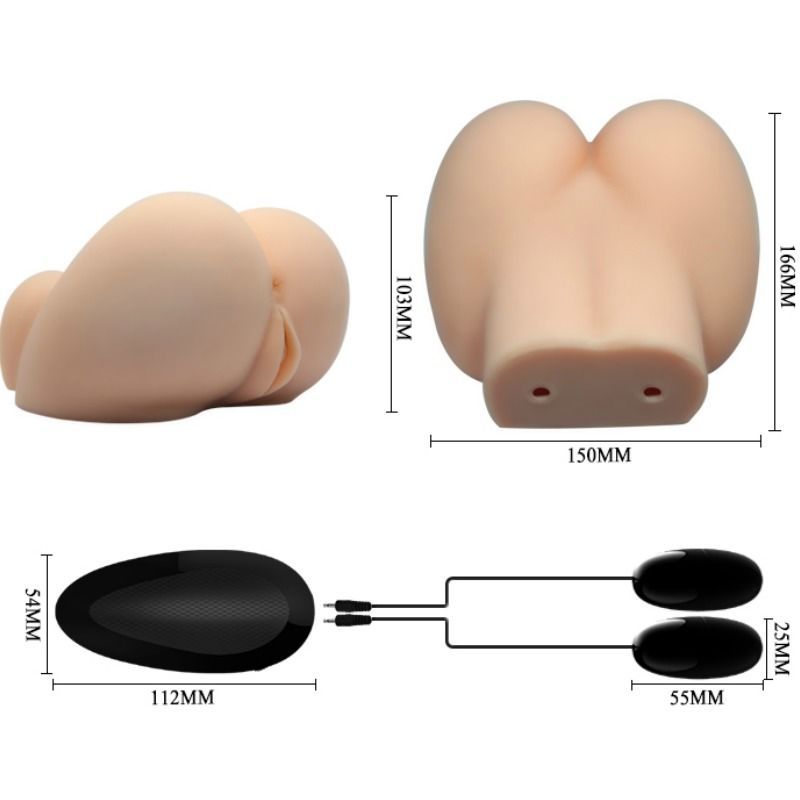 Kell Vagina y ano realisticos vibrador - Crazy Bull - Masturbadores masculinos (3)