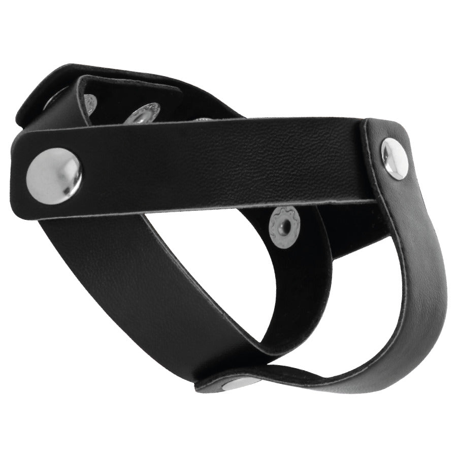 Anillo cuero testículos - Darkness - Anillo vibrador para el pene (con y sin vibración) (3)