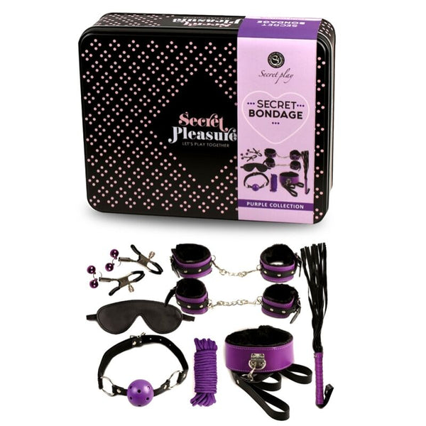 Set 8 piezas morado fetish - Secret Play - Kits para BDSM