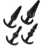 Kit 4 Plugs Negro - Addicted Toys - Plugs anales (2)