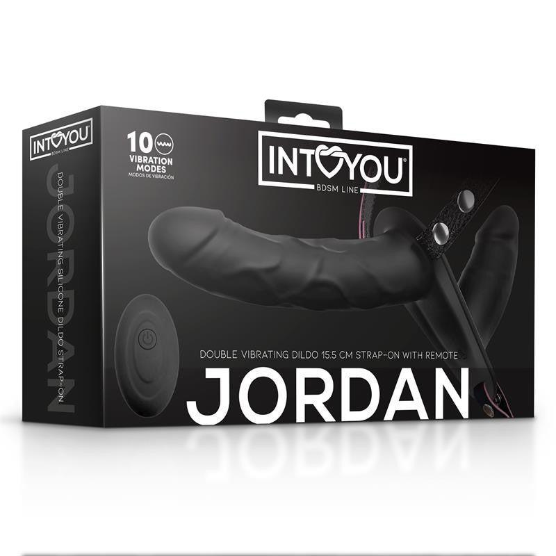 Jordan Arnés Dildo Doble con Vibración y Control Remoto - Intoyou - Arneses con pene o dildo Strap-On (7)
