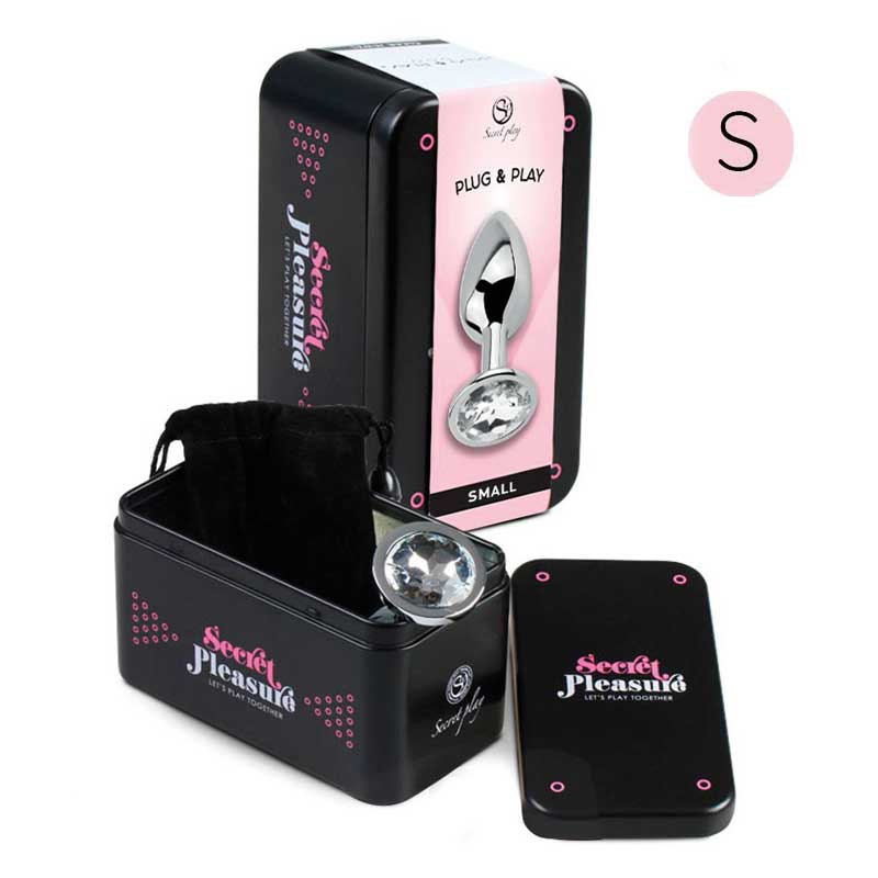 Transparente Plug metalico S con brillante - Secret Play - Plugs anales
