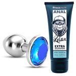 Joya M Azul + Lubricante - WhitePleasures - Joyas Anales