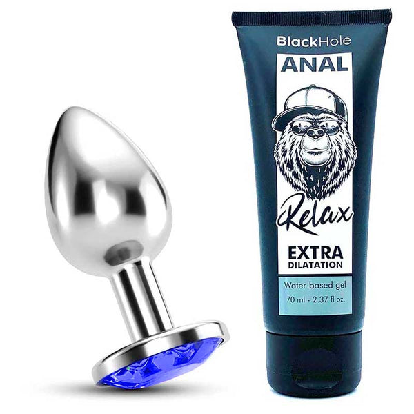 Joya S Azul + Lubricante - WhitePleasures - Plugs anales