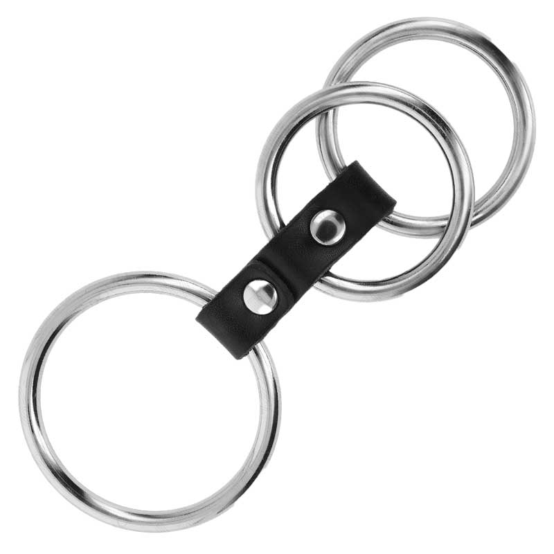 Anillo Pene Triple Metal - Kink - Anillo vibrador para el pene (con y sin vibración) (3)