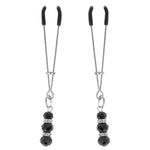 Pinzas Pezones Finas con Decoración Triple Bola - Kink - Kits para BDSM