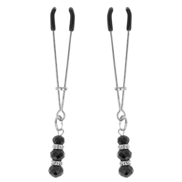 Pinzas Pezones Finas con Decoración Triple Bola - Kink - Kits para BDSM