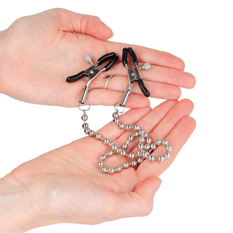 Pinzas Pezones con Cadena de Bolas 30 cm - Kink - Kits para BDSM (3)