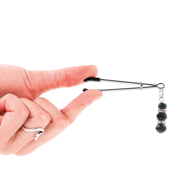 Pinzas Pezones Finas con Decoración Triple Bola - Kink - Kits para BDSM (2)