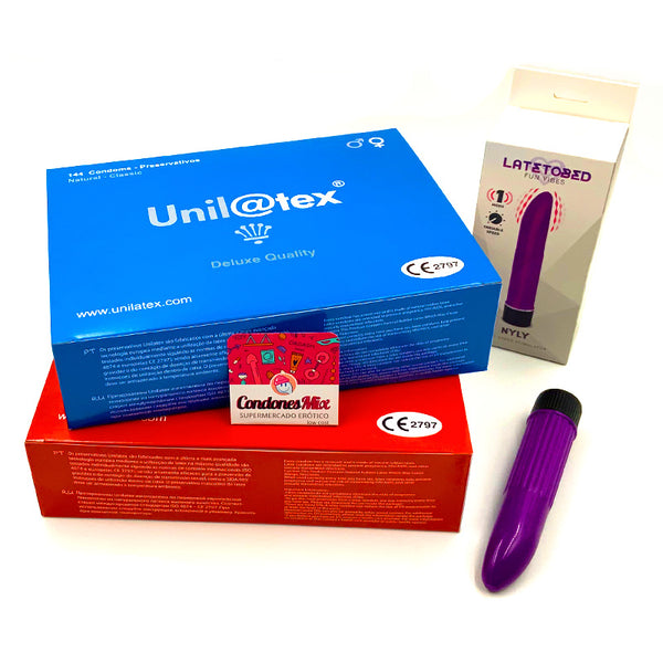 Pack 288 condones + vibrador - Unilatex - ¡Packs ahorro!