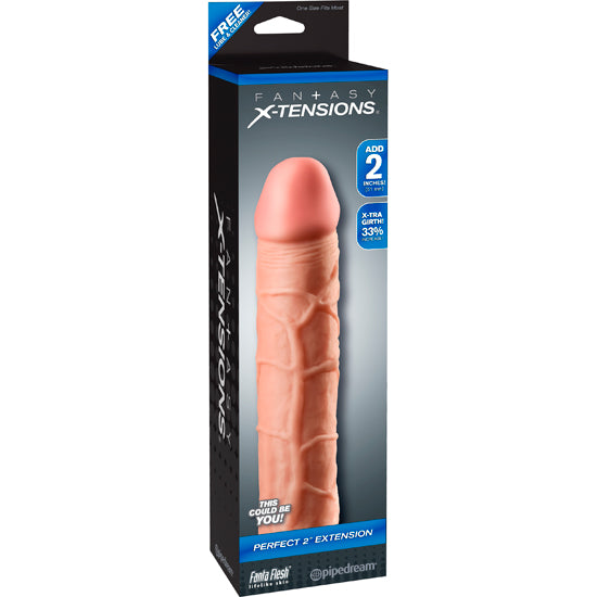 Pipedream Funda para penes de longitud: (20,3 cm ) ancho: (4,4 cm) diámetro interno: (2,5 cm). Ideales para aquellos que buscan algo más grande. Perfect 2 Extension